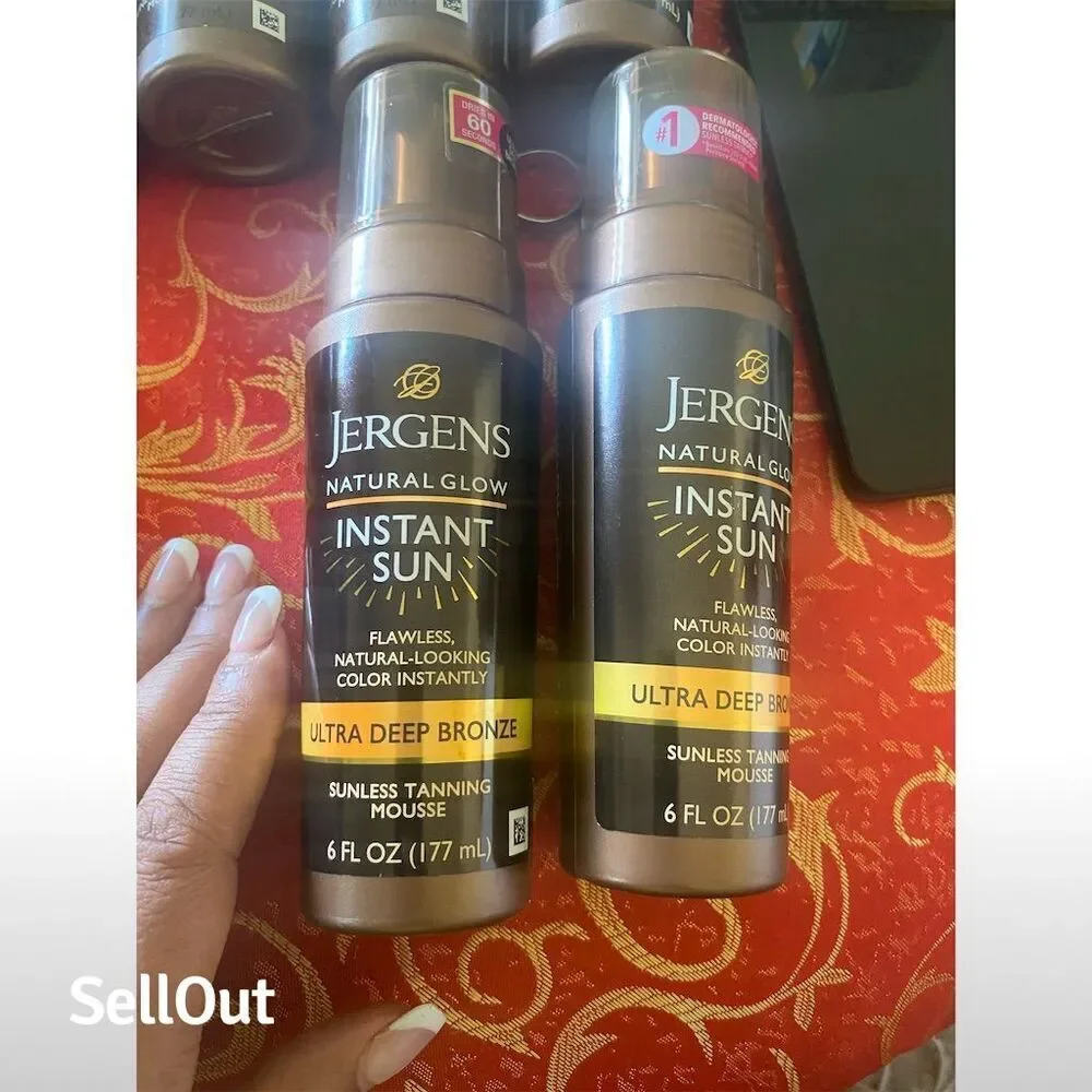 Jergens Natural Glow Instant Sun Tanning Mousse Set of 3 6oz Each